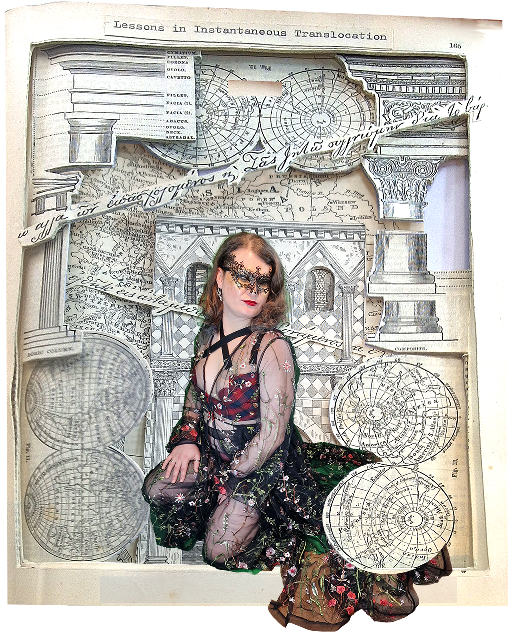 The Boann Project: Embroidered Black Tulle Robe